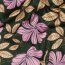 Baumwollsatin Blumen - DARK GREEN