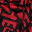 Baumwollsatin GEOMETRIC - DARK RED