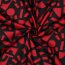 Baumwollsatin GEOMETRIC - DARK RED