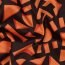 Baumwollsatin GEOMETRIC - DARK BROWN