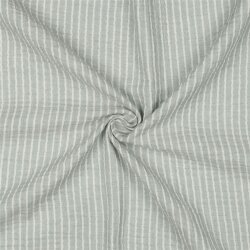 Musselin YARN DYED STRIPES - OLD GREEN