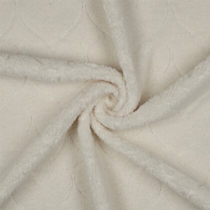 Teddystoff Herzen - creme
