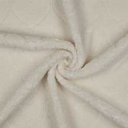 Teddystoff Herzen - creme