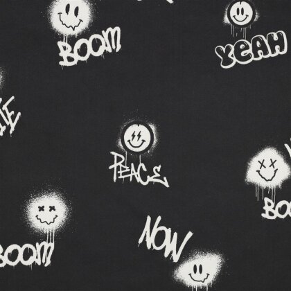 Softshell Digital Graffiti Smiley - schwarz