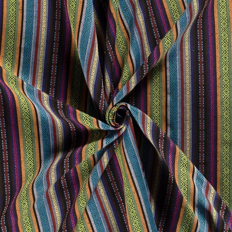 Jacquard mexikanische Streifen - dunkelblau