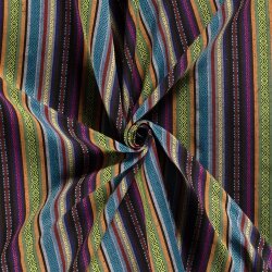 Jacquard mexikanische Streifen - dunkelblau