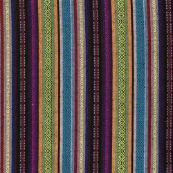 Jacquard mexikanische Streifen - dunkelblau