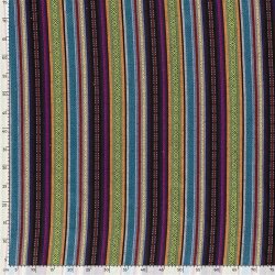 Jacquard mexikanische Streifen - dunkelblau