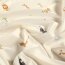 Funktions und Badeanzugstoff Recycled LSF50 Safaritiere - hellbeige