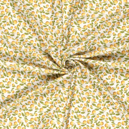 Funktions und Badeanzugstoff Recycled LSF50 Orangen - creme
