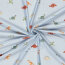 Funktions und Badeanzugstoff Recycled LSF50 bunte Dinos - babyblau