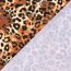 Funktions und Badeanzugstoff Recycled LSF50 Leotupfen - ziegelrot