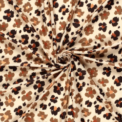 Funktions und Badeanzugstoff Recycled LSF50 Leopunkte - ziegelrot