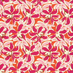Funktions und Badeanzugstoff Recycled LSF50 Blumentraum - pink