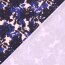 Funktions und Badeanzugstoff Recycled LSF50 Blumenschatten - dunkelblau