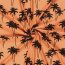Funktions und Badeanzugstoff Recycled LSF50 Palmen - orange