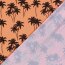 Funktions und Badeanzugstoff Recycled LSF50 Palmen - orange
