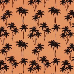 Badeshorts Wasserabweisend Palmen - orange