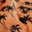 Badeshorts Wasserabweisend Palmen - orange