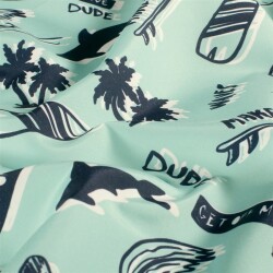 Badeshorts Wasserabweisend am Strand - mint