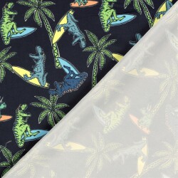 Badeshorts Wasserabweisend Dinos unter Palmen - dunkelblau