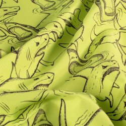 Badeshorts Wasserabweisend wilde Haie - limette