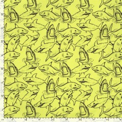 Badeshorts Wasserabweisend wilde Haie - limette