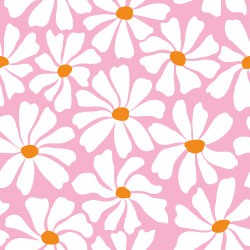 Strandtuchstoff Digital Blütenregen - rosa