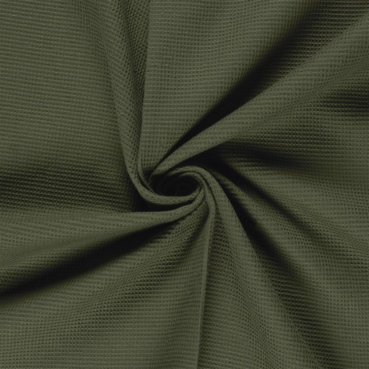 Waffelpiqué *Marie* 2mm Uni - moosgrün