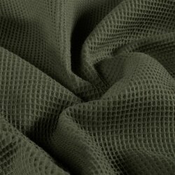 Waffelpiqué *Marie* 2mm Uni - moosgrün
