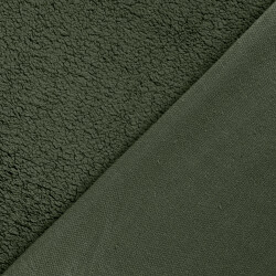 Kuschelteddystoff Kunstfell - olivgrün