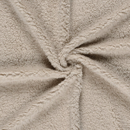 Kuschelteddystoff Kunstfell - hellbeige