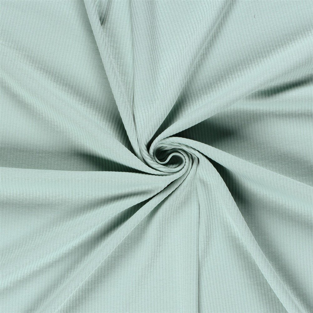 Rippenjersey *Anke* Uni - eisblau