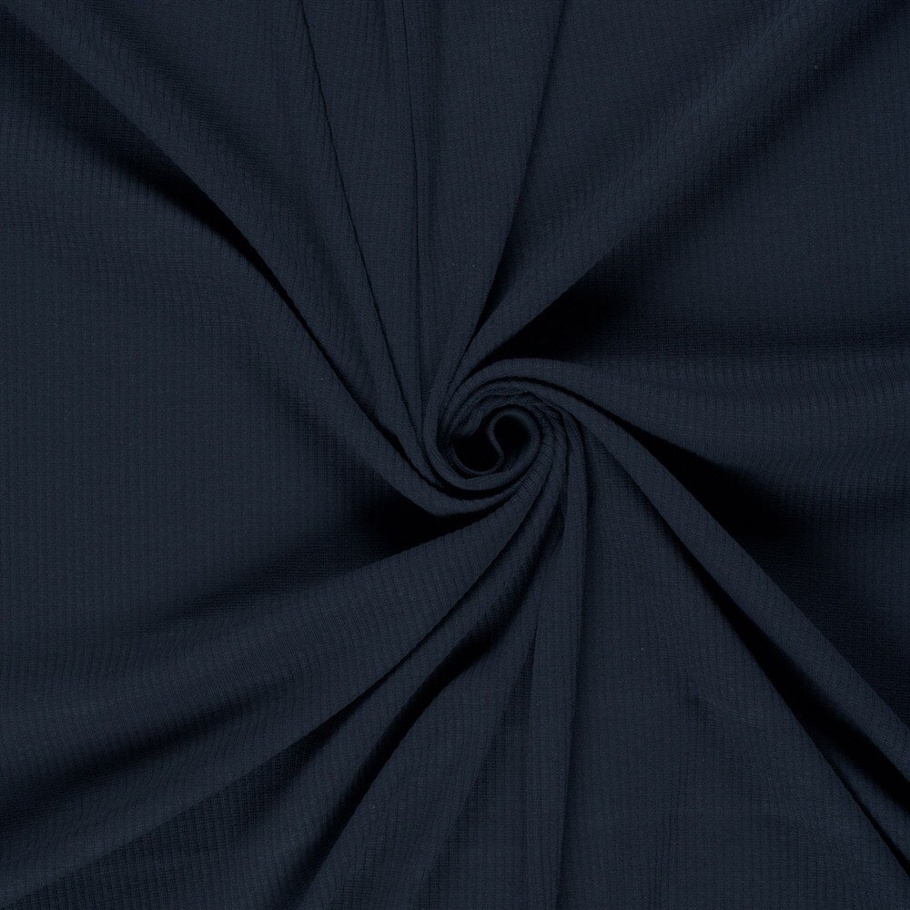 Rippenjersey *Anke* Uni - dunkelblau