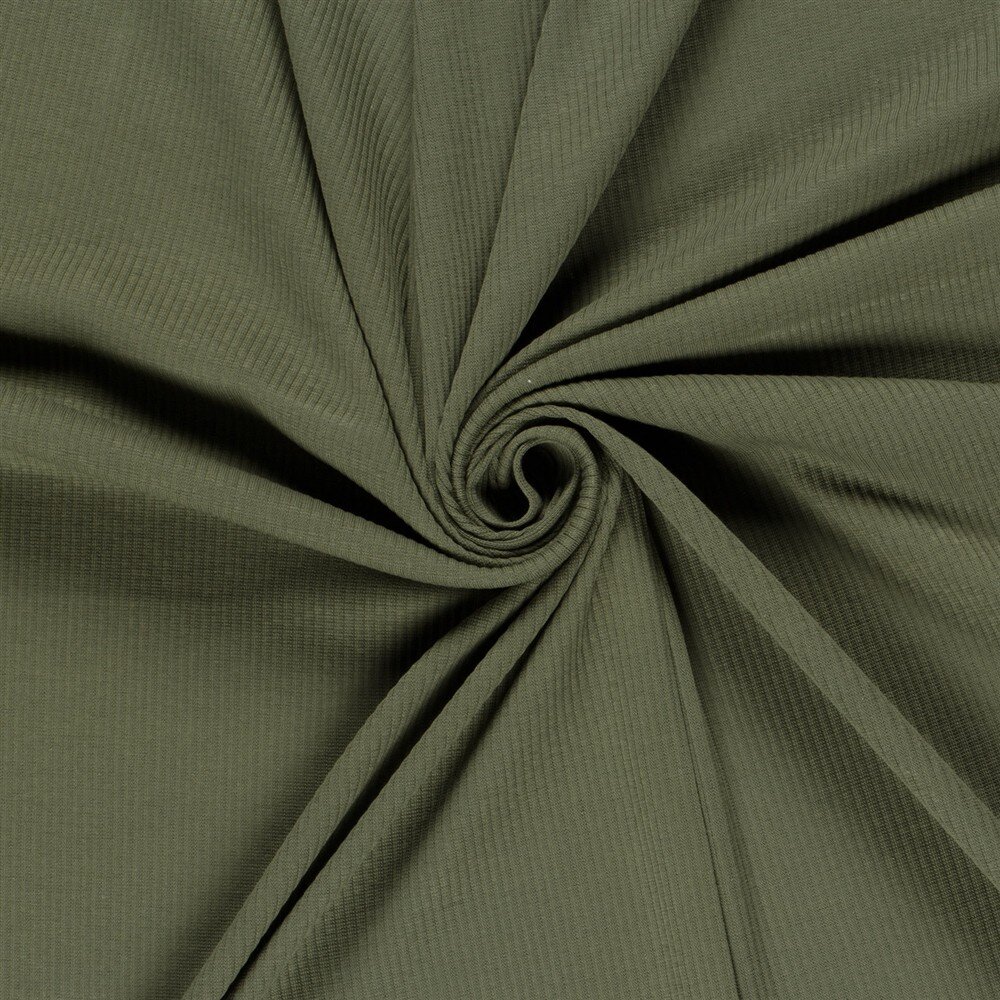 Rippenjersey *Anke* Uni - softtannengrün