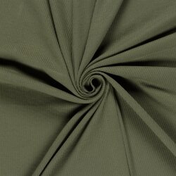 Rippenjersey *Anke* Uni - softtannengrün