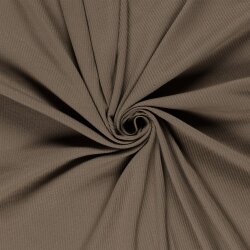 Rippenjersey *Anke* Uni - kaltbraun