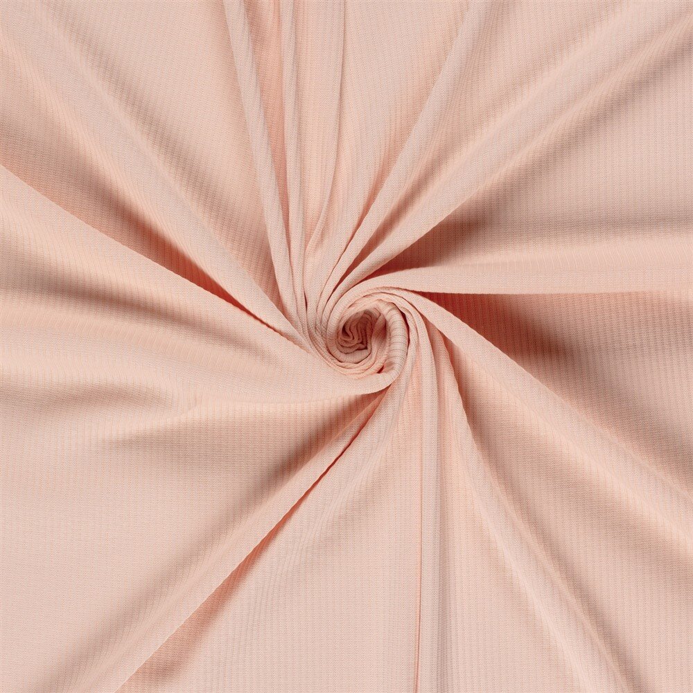 Rippenjersey *Anke* Uni - softlachsrosa