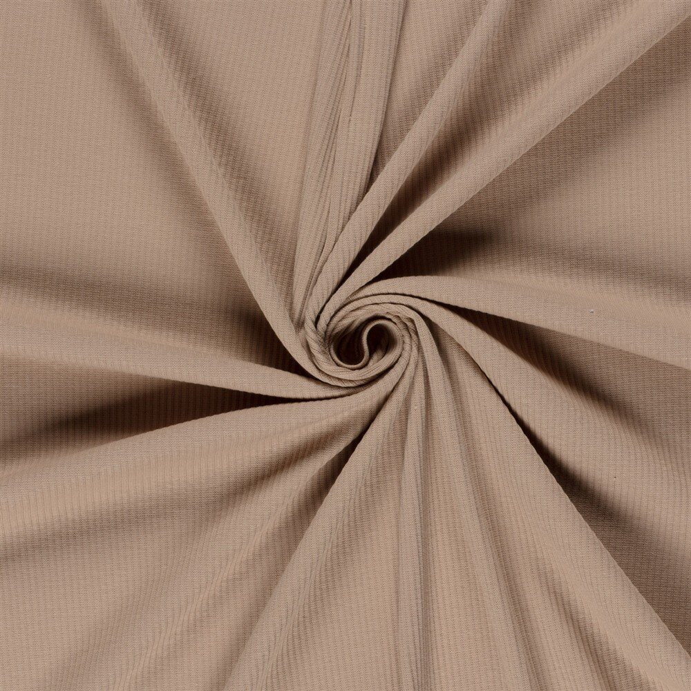 Rippenjersey *Anke* Uni - hellnougat