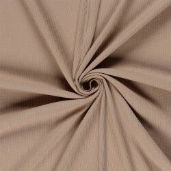 Rippenjersey *Anke* Uni - hellnougat