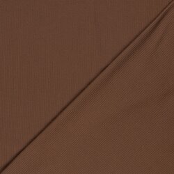 Rippenjersey *Anke* Uni - dunkelziegelrot