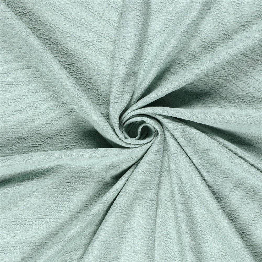 Terry Crêpe *Marie* Uni - eisblau