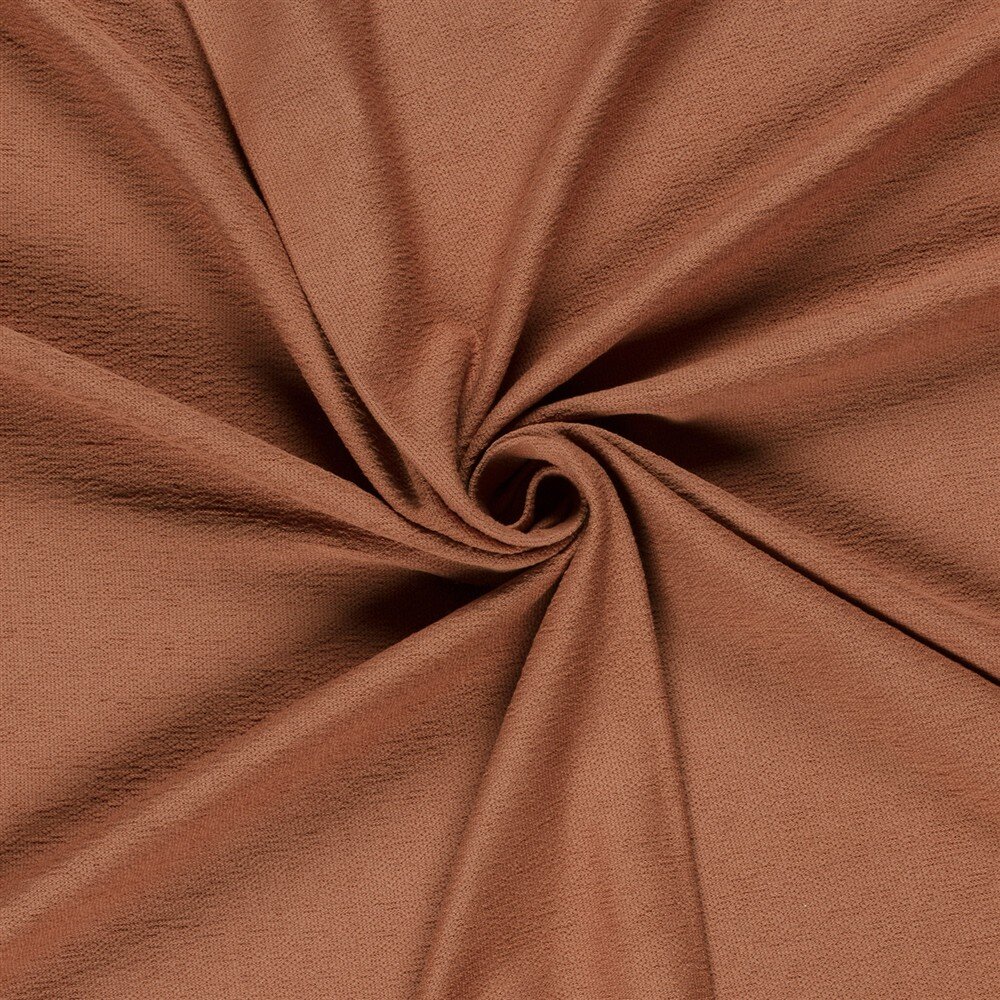 Terry Crêpe *Marie* Uni - altziegelrot