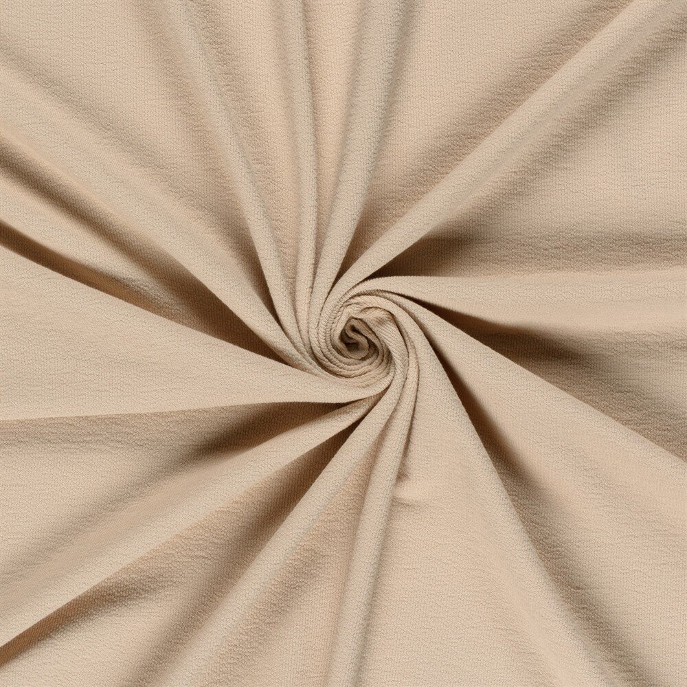 Terry Crêpe *Marie* Uni - cremebeige