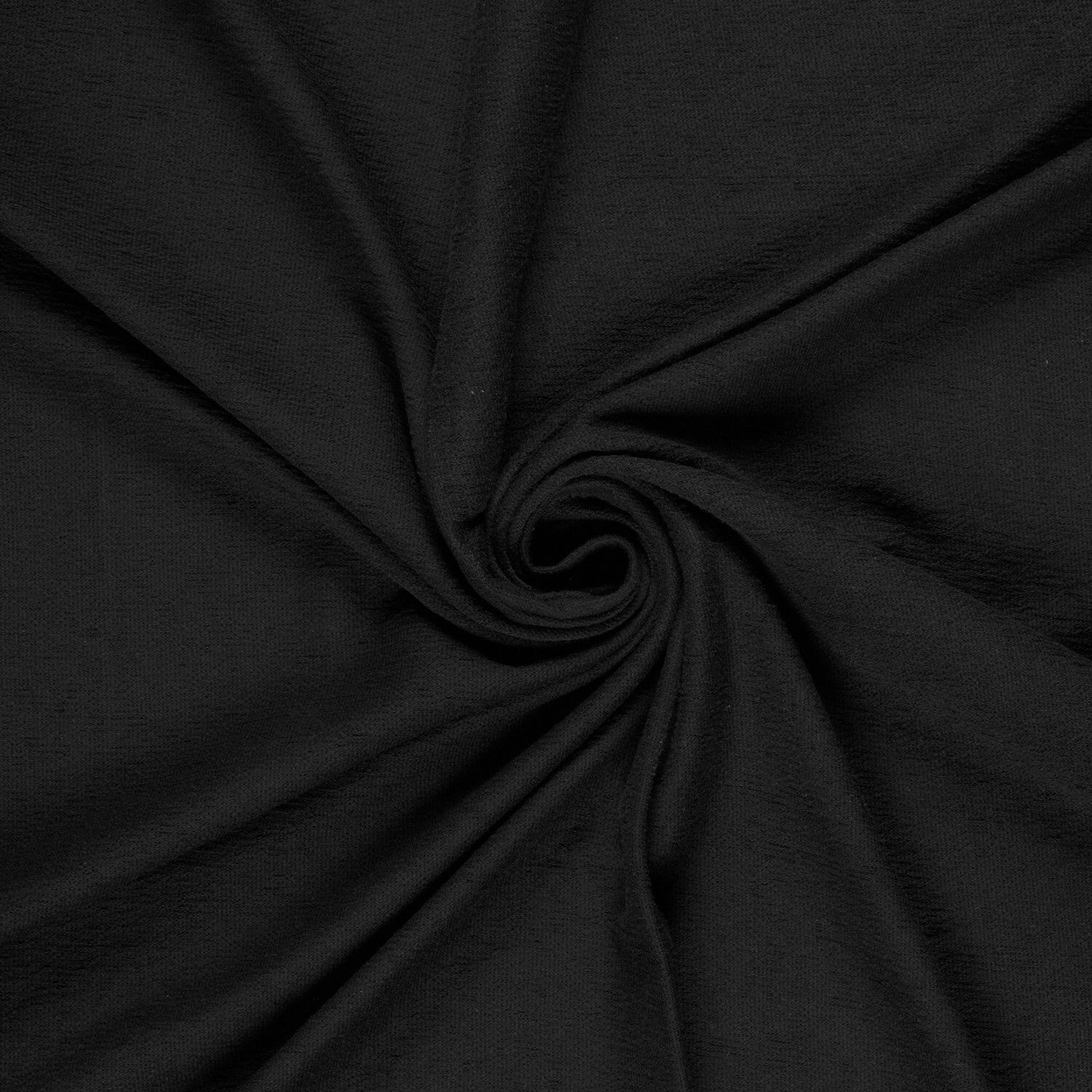 Terry Crêpe *Marie* Uni - schwarz