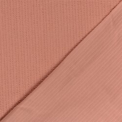 Feinripp Jacquard Uni - altkoralle