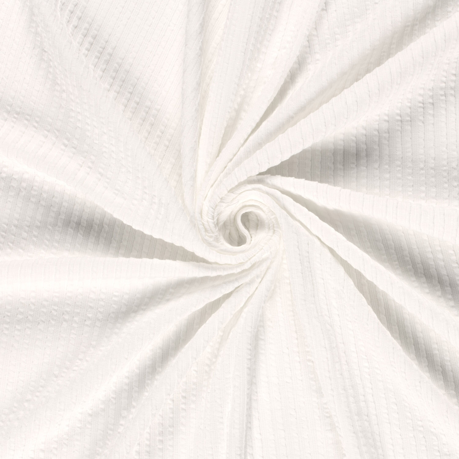 Feinripp Jacquard Uni - creme