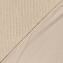 Feinripp Jacquard Uni - cremebeige