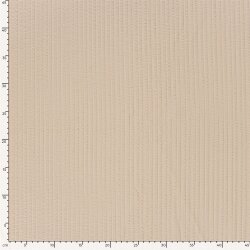 Feinripp Jacquard Uni - cremebeige