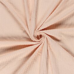 Feinripp Jacquard Uni - softlachsrosa